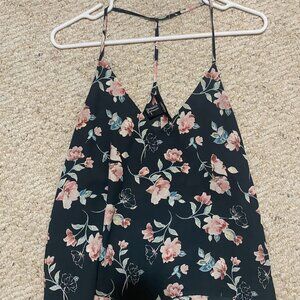 Gray Floral Tanktop